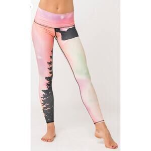 Teeki Northern Lights Retro Hot Pants Yoga 7/8 Leggings Eco-friendly Boho Medium